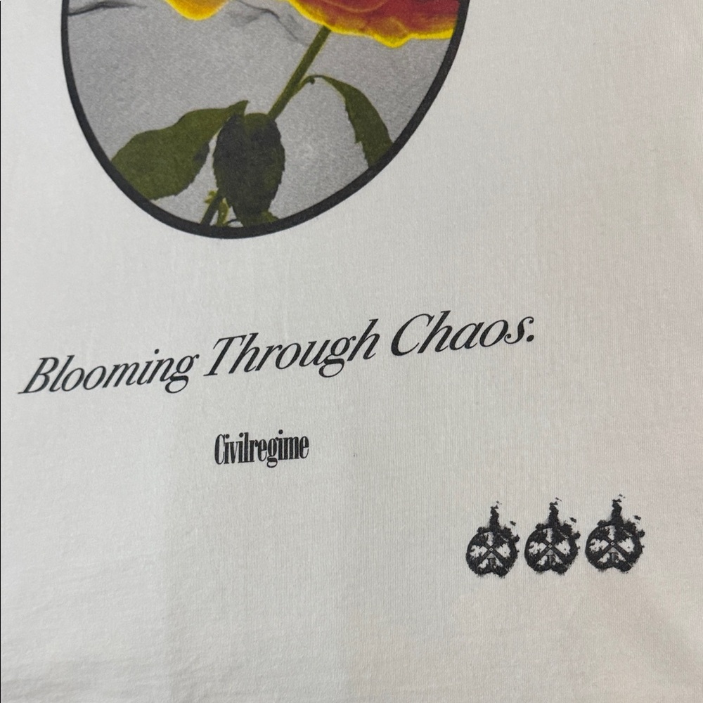 Civil Regime Blooming  Through Chaos Tee.    (Pre-owned ) - Picture 2 of 7
